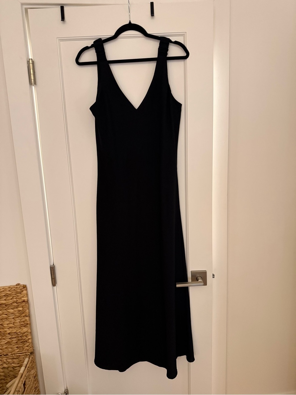 Zara Black V-Neck Maxi Dress